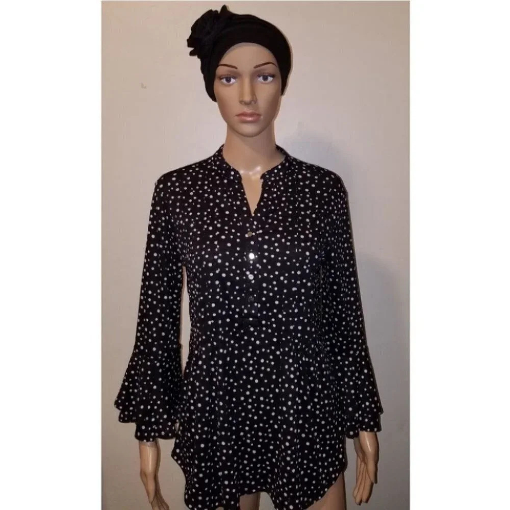 Black and White Polka Dot Blouse